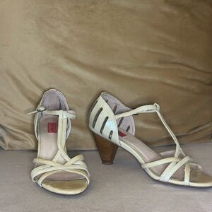 Miz Mooz Cream Strappy Heels